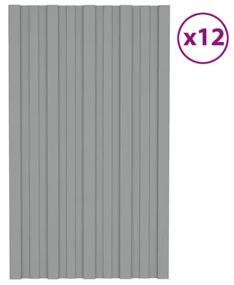 Immagine prodotto di Pannello per tetto vidaXL, 12 pezzi, grigio, 80 x 45 cm, acciaio zincato