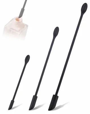 3er Set Silikon-Flaschenschaber, 15,4–30,4 cm, schwarz