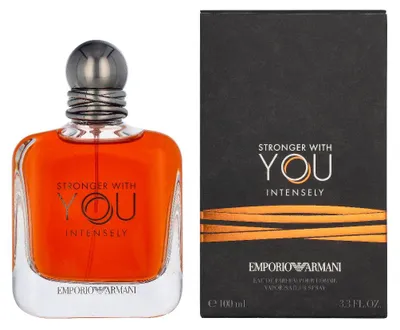 Produktbild von Emporio Armani Stronger With You Intensely, Männer, 100 ml, Nicht nachfüllbare Flasche, Rosa Pfeffer, Vanille, Bernstein