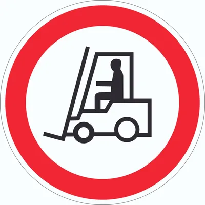Produktbild von Gabelstapler Durchfahrt verboten Aufkleber Kreis Ø500mm