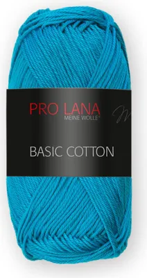 Produktbild von Pro Lana BASIC Baumwolle Baumwollgarn 50 g ideal für Kleidung, Spielzeug, Accessoires 125 m Farbe 167 - capri