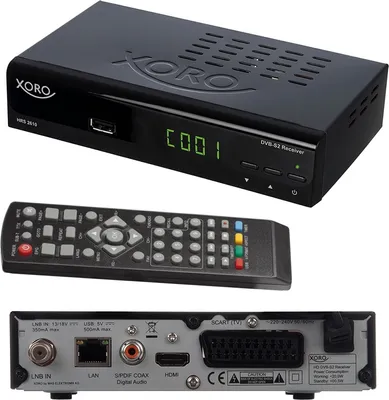 Obrázek produktu pro Xoro HRS 2610, Satelit, DVB-S2, 4:3, 16:9, AVI, MPG, TS, AVC, H.264, MPEG2, MPEG4, MP3