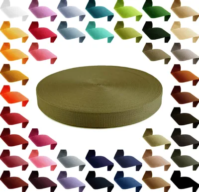 Produktbild von 50m PP Gurtband, Polypropylen, 10mm breit, 1,3mm stark, Farbwahl