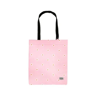 Image de Sac à provisions avec marguerite - sac de loisirs stylé avec fermeture éclair - sac à bandoulière pour tous les jours Rose