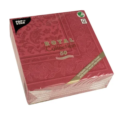 Zdjęcie produktu dla Papstar RC Servietten Ornaments bordeaux 40 x 40cm 50 Stück