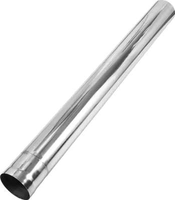 Image de Tube De Tuyau D'Échappement Droit Tube De Tuyau D'Échappement De Voiture Mandrel Bend Diy Tuyauterie Personnalisée 4,5" Od 40" Longueur Acier Inoxydable T304 Ton Argenté