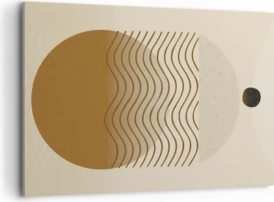 Produktbild von Bild auf Leinwand - Leinwandbild - Einteilig - Abstraktion Geometrie Minimalismus - 100x70cm Wand Bild Wanddeko Wandbilder Leinwanddruck Bilder Wanddekoration Leinwand bilder AA100x70-5043
