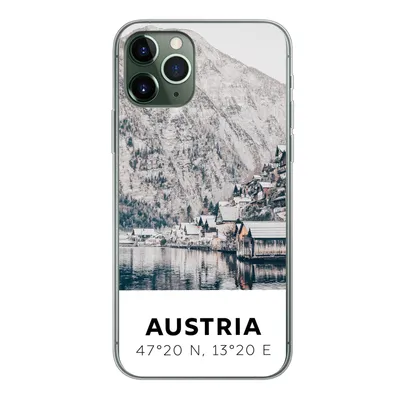 Produktbild von MuchoWow® Handyhülle Schutzhülle Hülle für iPhone 11 Pro Österreich - Wasser - Berge - Alpen Silikon Softcase Handy Hülle - Handy