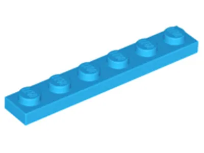 Produktbild von Lego® 1x6 Platte 3666 - 100 Stück Dunkles Azurblau