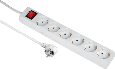 Zdjęcie produktu dla Hama 00108833, 6 x gniazdo sieciowe, 230 V, 16 A, 3500 W, Biały, Plastik