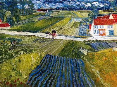 Obrázok produktu pre Vincent Van Gogh Art Print Obraz - Krajina Auvers po daždi, 1890 (60 x 80 cm)