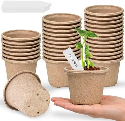 Zdjęcie produktu dla Omgoods - zestaw 30 biodegradowalnych kweekpots Ø 11 cm