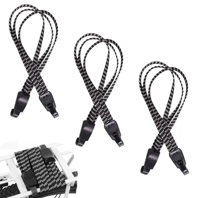 Immagine prodotto di Set di 3 elastici per bagagli da bicicletta, lunghezza 60 cm, con ganci