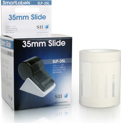 Zdjęcie produktu dla Seiko Instruments SLP-35L, Biały, Samoprzylepne etykiety do drukowania, 3,8 cm, 1,1 cm, 300 szt., 300 szt.