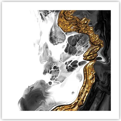 Produktbild von Poster - Poster ohne Rahmen - Abstraktion verschüttet Kontrast - 50x50 cm - Wand Bild - Wanddeko - Wandbilder - Kunstposter - Wandposter - Bilder - Kunstdruck - Wanddekoration - P2XAC50x50-4498
