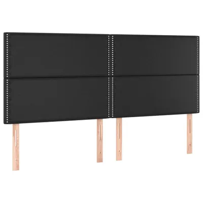 Produktbild von Kopfteile 4 Stk. Schwarz 90x5x78/88 cm Kunstleder