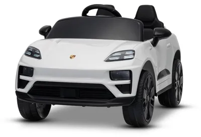 Produktbild von Elektrisches Ride-on-Auto Porsche Macan 12V, lizenziert, mit Hinterradantrieb (einsitzig), weiß, Lithium-Batterie, breiter Sitz, gefederte Achsen, 2,4-GHz-Fernbedienung, MP3-Player mit USB/AUX-Eingang, LED-Beleuchtung