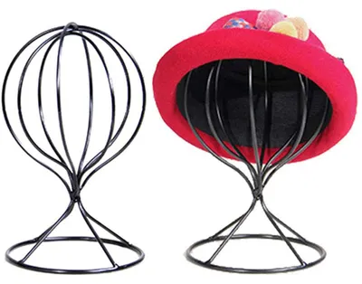 Produktbild von Moderne Hutständer aus Metall mit Hohlballon-Design, dekorative Tisch-Perückenhalter