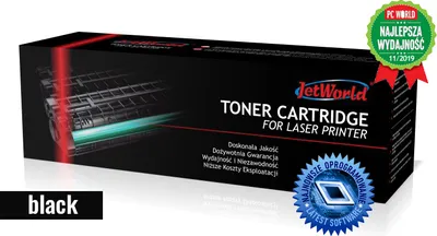 A product box for a toner cartridge, shown at a diagonal angle.