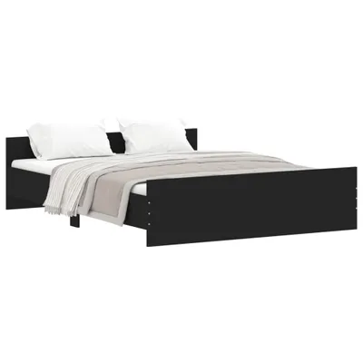 Obrázek produktu pro vidaXL Rám postele s čelem a nohou černý 140x200 cm