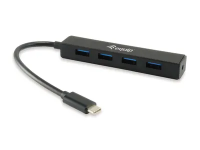 Produktbild von Equip 128954 Schnittstellen-Hub USB 3.2 Gen 1 (3.1 Gen 1) Type-C 5000 Mbit/s Schwarz
