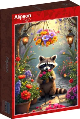 Productafbeelding van Raccoon's Secret Garden – Puzzel 500 stukken