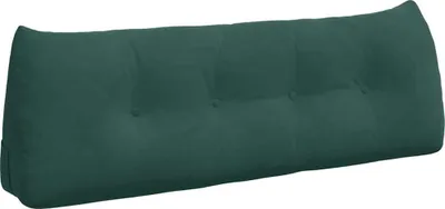 Zdjęcie produktu dla vidaXL Poduszka na plecy ciemnozielona 140 x 24 x 50 cm aksamitna