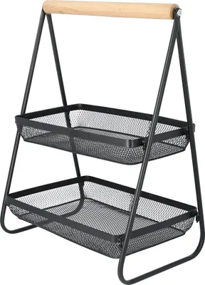 Produktbild von Dvoupatrový obdélníkový koš HOMLA GRIDIO 51x38x25 cm