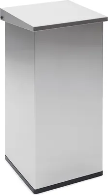 Produktbild von Mülltrennsystem mit Fächern erweiterbar aus Edelstahl Mülleimer mit Deckel | 2x 52,5 Liter, HxBxT 80x36x36cm