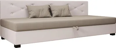 Produktbild von AURA SOFA Boxspringbett OLET BIZ 80x195 Komplett-Set mit Bonell Matratze, Polsterbett mit Bettkästen - Hellbeige/Bronze, SAWANA 01/24