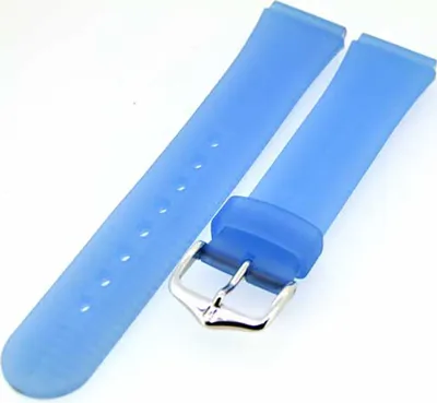 Produktbild von Uhrenarmband Hirsch 11309284-18 Silikon No Allergy hellblau 18mm NEU