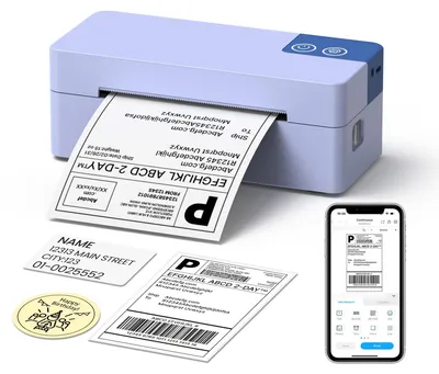 Produktbild von Thermo-Bluetooth-Drucker für Versandetiketten, kabellos und mit USB-Anschluss