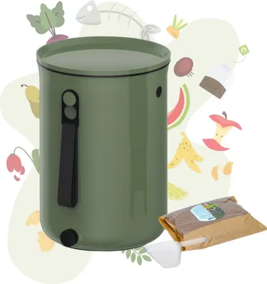 Produktbild von Skaza - Küche Kompost Eimer Bokashi Organko 2 mit 1 Kg Bokashi Kleie