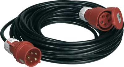 Obrázok produktu pre REV 006310, 10 m, IP44, Odolné voči obliatiu, 1,5 mm², Čierna, Červená, Biela, 1 AC zásuvky/AC zásuviek