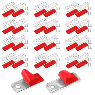 Imagen del producto de Imanes de cierre magnéticos, 12 unidades, ultradelgados, autoadhesivos, para puertas de armarios