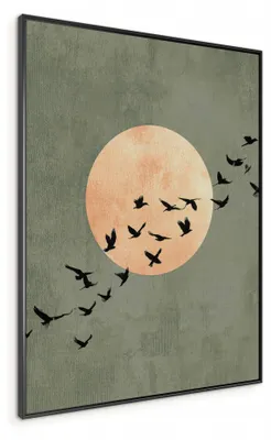 Obrázek produktu pro DECOBOX Prémiová nástěnná dekorace 60x80 cm s rámem vytvářejícím dojem "levitace", moderní motiv krajiny, ideální jako dekorace do obývacího pokoje, ložnice nebo kanceláře