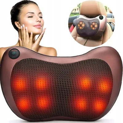 Produktbild von Massagekissen, Massagegerät gegen Rückenschmerzen 2-in-1 Shiatsu für Rücken, Körper, Nacken