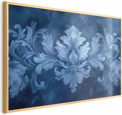 Produktbild von Posterpapier Poster - Blue Ornament in Cool Shades 42x29.7 cm Muster f-H-10008-ao-a