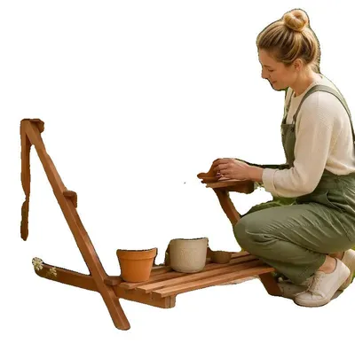 Imagen del producto de Soporte para plantas, diseño de 3 niveles, estructura que ahorra espacio, color marrón