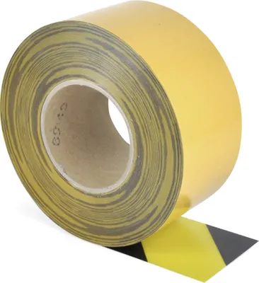 Produktbild von Universelles Bodenmarkierungsband WT-5125, PVC, Gelb/Schwarz, 75 mm x 25 m