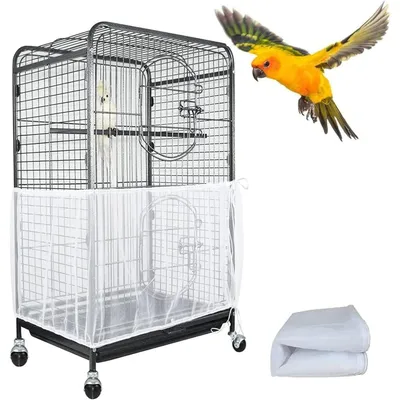 Productafbeelding van Vogelkooi-afdekking, nylonnet, wit, 300 x 80 cm