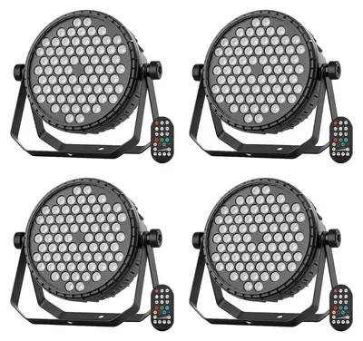 Zdjęcie produktu dla Oświetlenie LED, efekty kolorów RGB, sterowanie DMX, kolor czarny, wtyczka EU