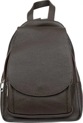 Produktbild von Collina Damenrucksack aus italienischem Leder - Praktisch und Geräumig vielen Fächern und sicherem Reißverschluss - 2 Hauptfächer - Braun-Ebenholz