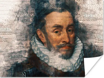 Produktbild von MuchoWow® Poster Wilhelm von Oranien - Adriaen Thomasz - Collage 40x30 cm - Plakate für die Wände - Poster Wohnzimmer