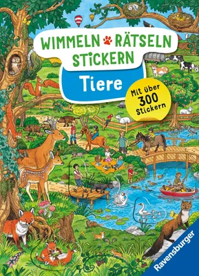 Produktbild von Wimmeln, Rätseln, Stickern: Tiere