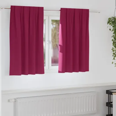 Produktbild von Verdunkelungs-Vorhänge mit Ringen 2 pcs Weinrot 140 x 140 cm - Gardinen & Vorhänge DE741