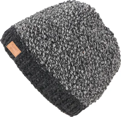 Produktbild von Kuschelige Handgestrickte Wollmütze mit Perlmuster, Wintermütze - Anthrazit/grau, Uni, Wolle, Hüte, Mützen
