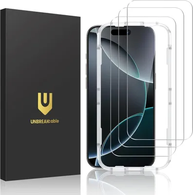 Obrázok produktu pre UNBREAKcable ochrana displeja pre iPhone 16 Pro Max [3-pack] 9H sklo [jednoduché