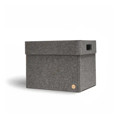 Produktbild von Aufbewahrungsbox CLASSIC Filz 43 x 32,5 x 32,5 cm mit Deckel in anthrazit meliert