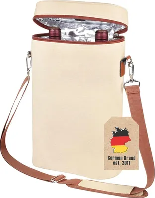 Image de Intirilife Seau à vin Sac de transport pour vin, champagne, refroidisseur de boissons - refroidisseur de bouteilles pour voyages, pique-niques, excursions, isolé